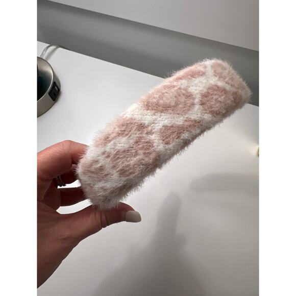 NEW Lele Sadoughi Knit Alice Headband Women's In Pink Leopard - Picture 5 of 5